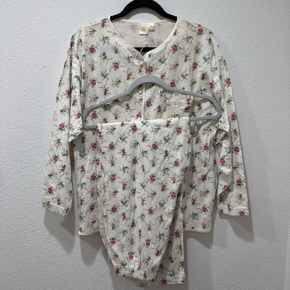 Vintage Victoria Secret London Gold Label Floral Print Pajama Set Sz S NEW - Picture 1 of 12